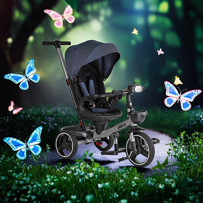 Триколісний велосипед Best Trike Marco з ручкою Велоколяска поворот сидіння 360° фара Дитячий ровер-коляска