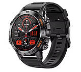 Чоловічий смарт годинник з металевим браслетом Modfit K52 Black, фото 2