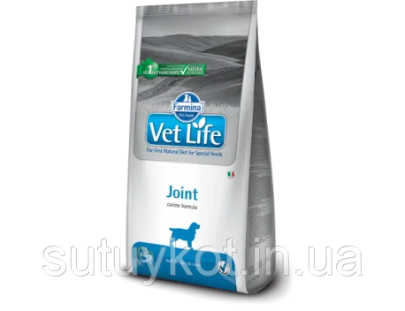 Сухий лікувальний корм для собак Farmina Vet Life Joint дієтичне харчування для підтримки суглобів при артрозі 2 кг