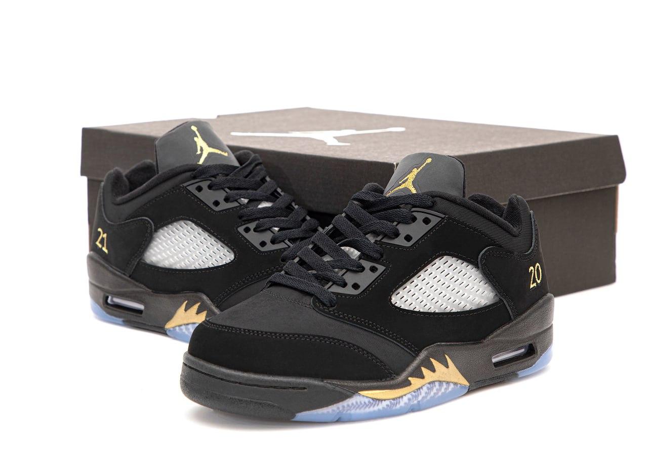 Чоловічі чорні кросівки Nike Air Jordan 5 Low