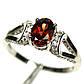 Гранат срібна каблучка, 0291ЛГ, фото 2