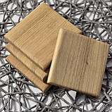 Підставка під чашку бокал з натурального дерева акація, квадрат, фото 5