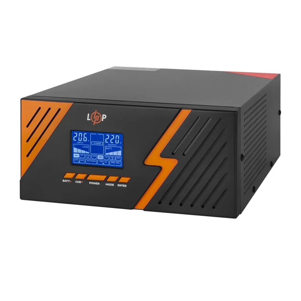 ДБЖ LogicPower з правильною синусоїдою 12V LPM-PSW-1500VA (1050Вт) Black, фото 1