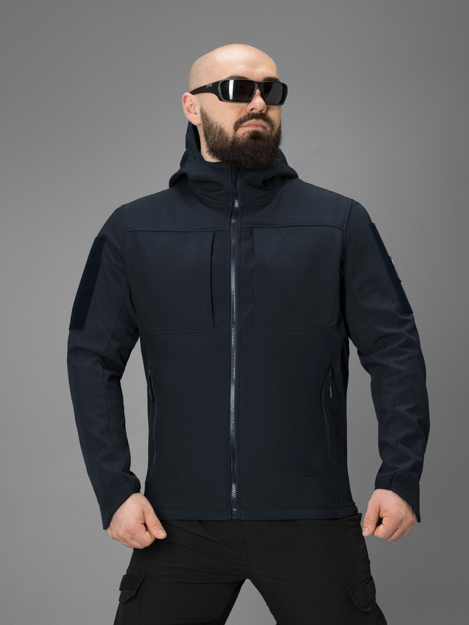 Чоловіча демісезонна темно-синя куртка Softshell Falcon