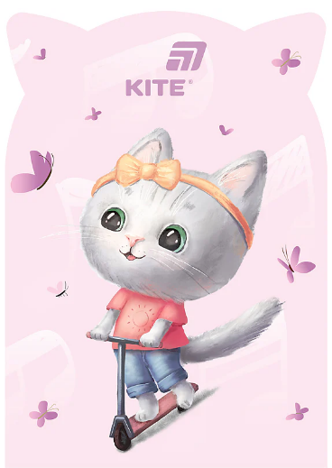 Блокнот А5 48арк. м'яка обкл. Pink cat №K25-461-2/Kite/(40), фото 1
