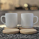 Підставка під чашку бокал з натурального дерева ясен, діаметр 10 см, фото 4