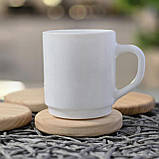 Підставка під чашку бокал з натурального дерева ясен, діаметр 10 см, фото 5