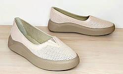 Балетки жіночі літні шкіряні від виробника модель ЛОН25-Л-2