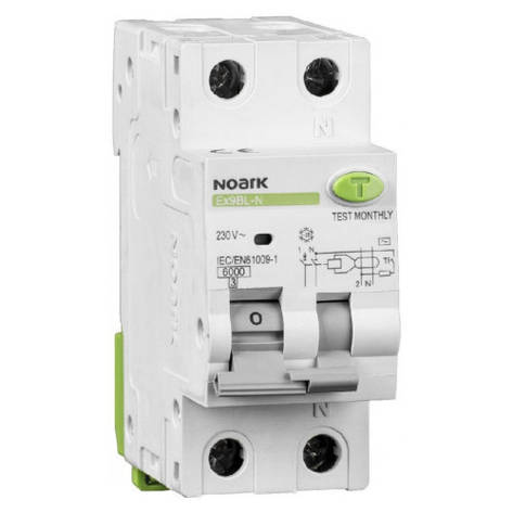 Дифавтомат (УЗО) Noark 6кА C 16А 1P+N 300mA тип AC Ex9BL-N 107694, фото 1