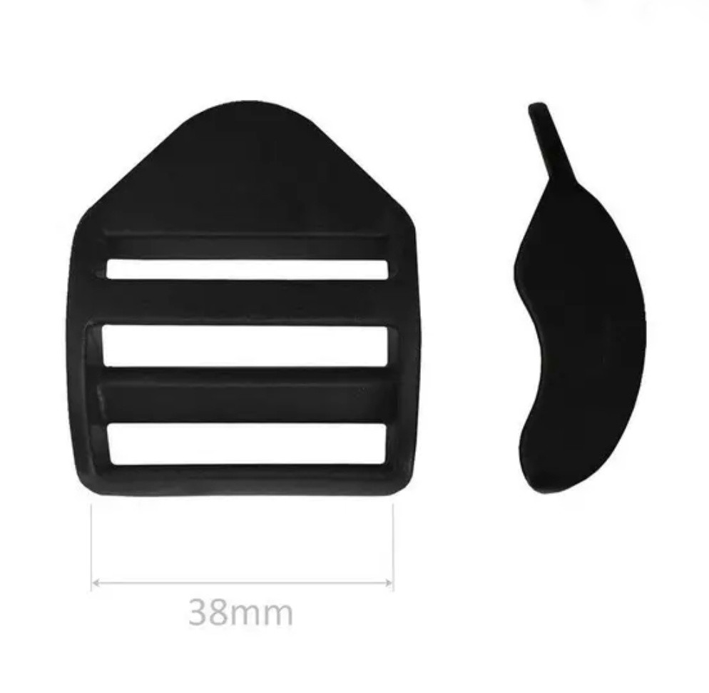 Пряжка пластикова трищільна 38мм ZYM-3804