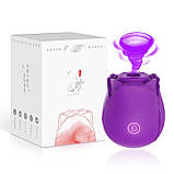 Кліторальний вакуумний вібратор Red Rose Фіолетовий, фото 2