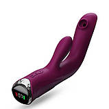 Вакуумний вібратор Nexus Rebbit з підігрівом 7 режимів вібрації та 7 режимів вакуумної стимуляції фіолетовий, фото 5