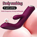 Вакуумний вібратор Nexus Rebbit з підігрівом 7 режимів вібрації та 7 режимів вакуумної стимуляції фіолетовий, фото 6
