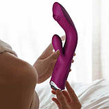 Вакуумний вібратор Nexus Rebbit з підігрівом 7 режимів вібрації та 7 режимів вакуумної стимуляції фіолетовий, фото 4