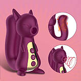 Вакуумний вібратор Білочка з підігрівом для клітора і точки G Бордовий, фото 7