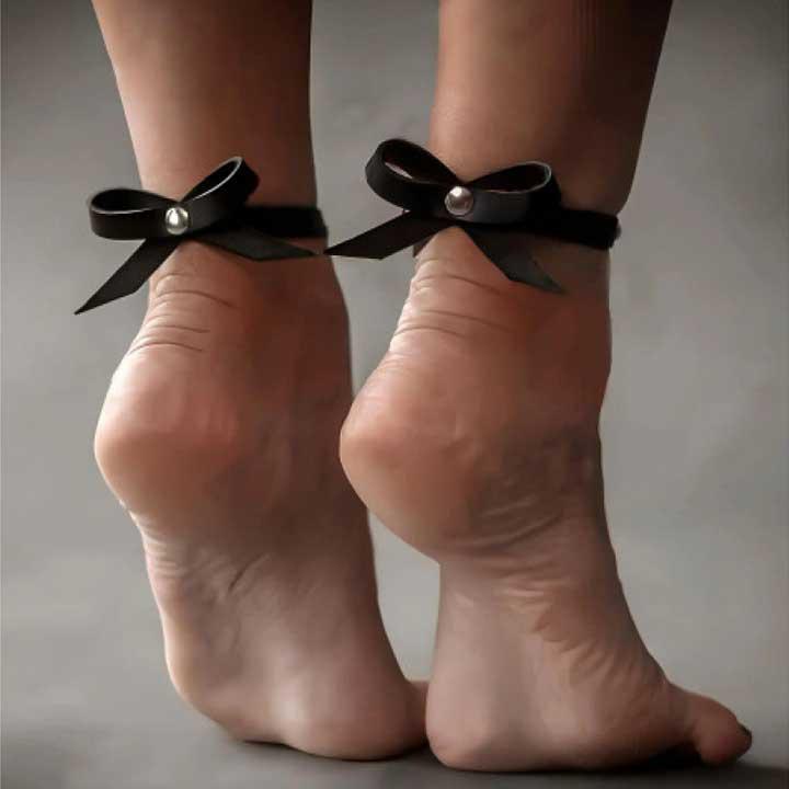 Жіночі браслети з бантиками на ноги SV Leather Ankle 2 шт., фото 1