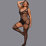 Сексуальний бодистокінг з імітацією панчох L-XXL- Еротична білизна, фото 3