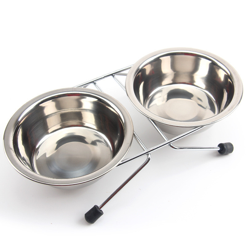 Миски металеві на підставці для собак Pet Style із шумовими заглушками «Eat on Feet»