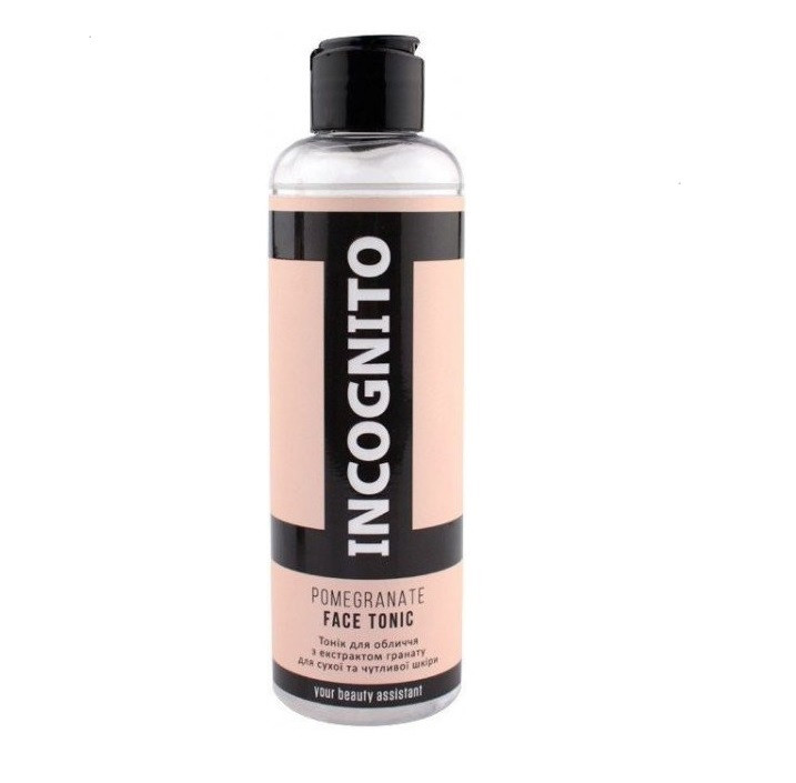 Тонік для обличчя для сухої та чутливої шкіри Гранат Jerden PROFF Incognito 200 мл, фото 1