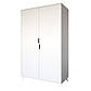Шафа дводверна з білими ніжками М-ЗОН Борн 1200 Німфея Альба (білий) (MZN-031055), фото 2
