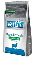 Сухий корм для собак Farmina Vet Life Hypoallergenic Egg & Rice дієтичне харчування при харчовій аллергіі 2 кг