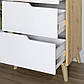 Комод високий з чорними ніжками 5 ящиків М-ЗОН Борн 500 Дуб Артизан (MZN-031107), фото 4