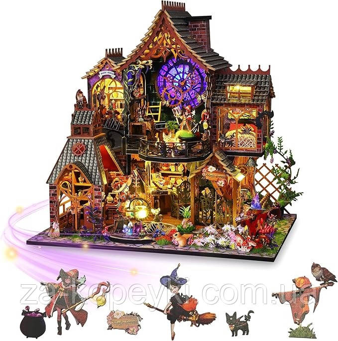 Румбокс Чарівний ліс Інтер'єрний конструктор Magic Forest DIY Miniature Dollhouse Kit ES-015 + купол