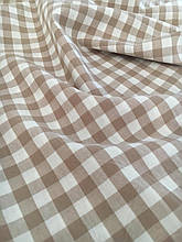 Варена бавовна, клітинка бежева дрібна (ширина 250см, 120г/м2)