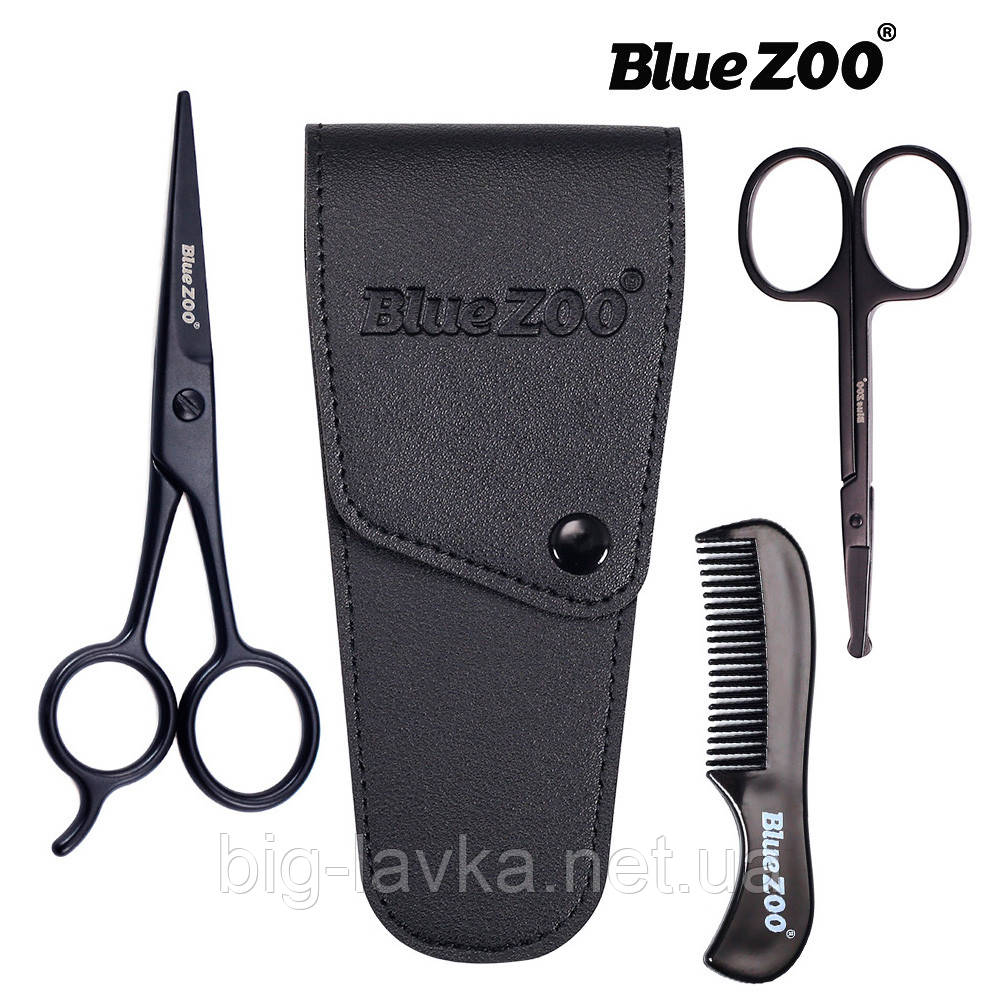 Набір для догляду за вусами BlueZOO на 3 предмети Чорний
