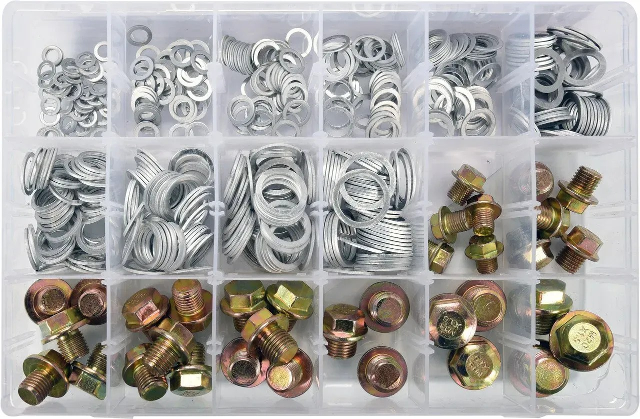 Набір алюмінієвих шайб і зливних пробок 534 шт. YATO YT-06862, фото 1