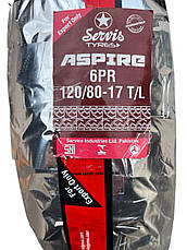 Покрышка 120/80-17 M/С 61S (6PR), TUBELESS (TL), "Servis Tyres" Pakistan, фото 6