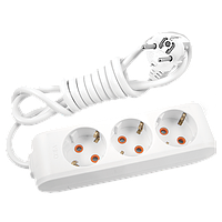 Подовжувач 3гн/3 м із землею, Viko із заземленням, у розетку, переноска, електричний Віко 90114303