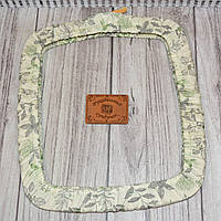 Чохол для квадратних п'ялець Nurge №4 (250*280 мм) Гілочки на салатовому