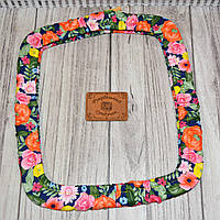 Чохол для квадратних п'ялець Nurge №4 (250*280 мм) Яскраві квіти на синьому