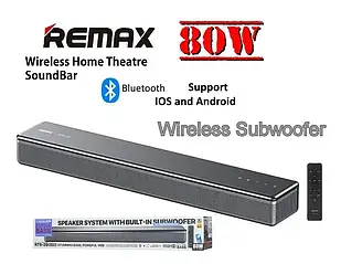 REMAX Yuenhi Series 80WTV Speaker Home Theater Soundbar with built-in subwoofer RTS-20