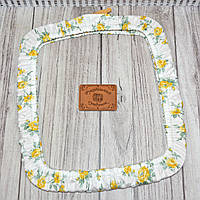 Чохол для квадратних п'ялець Nurge №4 (250*280 мм) Жовті троянди на білому