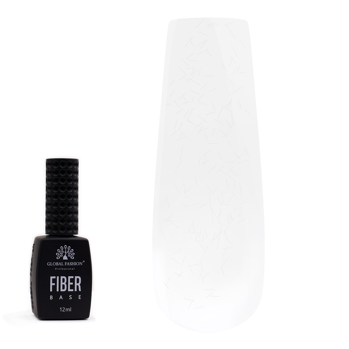 Базове покриття з нейлоном Global Fashion New Fiber Base Clear, 12 мл