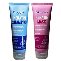 Набір для волосся для догляду після процедур (шампунь та маска) Bloom Keratin Shampoo + Mask (1263363+1263366)