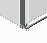 Бічна стінка до кабіни Koer SR SW01-90x200-TR-07 прозоре скло Easy Clean 8мм, графіт (KR5382), фото 3