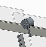 Бічна стінка до кабіни Koer SR SW01-90x200-TR-07 прозоре скло Easy Clean 8мм, графіт (KR5382), фото 7