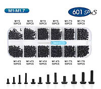 Набір Мінігвинтиків M1;M1.4;M1.7 з Плоскою Головкою + Викрутка 601 шт Spec (SP-0679002)