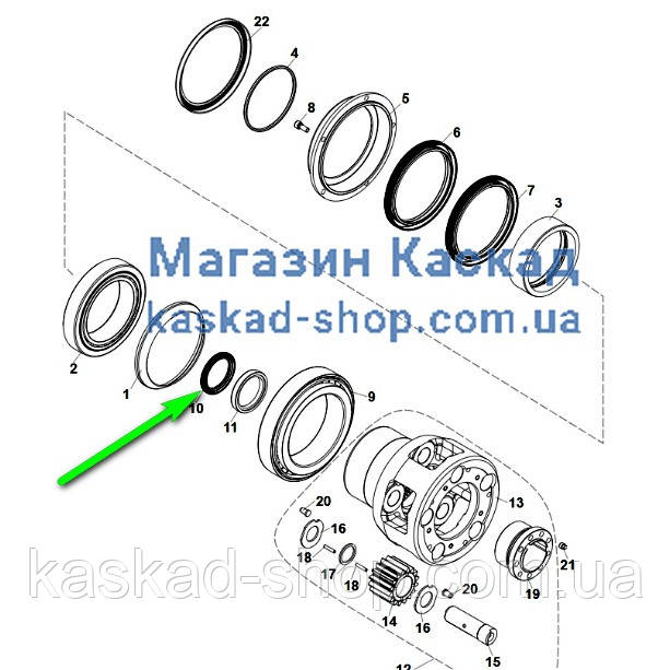 Ущільнення вала 60x80X8 передньої маточини втомобіля Татра Фенікс.