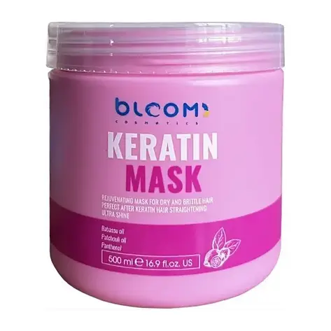 Інтенсивна маска для живлення та реструктуризації Bloom Keratin 500 мл (1263365), фото 1