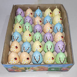 Свічка "Пасхальна" у формі Яйця, мікс (вава/ромашка), асортимент, 7 см, 1/30