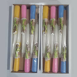 Свічка столова Великодня, конусна, 24 см, асортимент 1/12