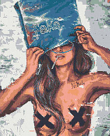 Алмазна мозаїка/вишивка 18+ Дражлива дівчина 40*50 см Орігамі OD 3334