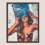 Алмазна мозаїка/вишивка 18+ Дражлива дівчина 40*50 см Орігамі OD 3334, фото 7