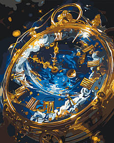 Картина за номерами Пейзаж. Сила часу з фарбами металік 40*50 см Орігамі LW 3466