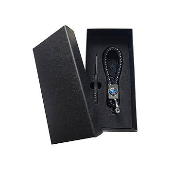 Брелок автомобільний шкіряний з карабіном Subaru (Субару)