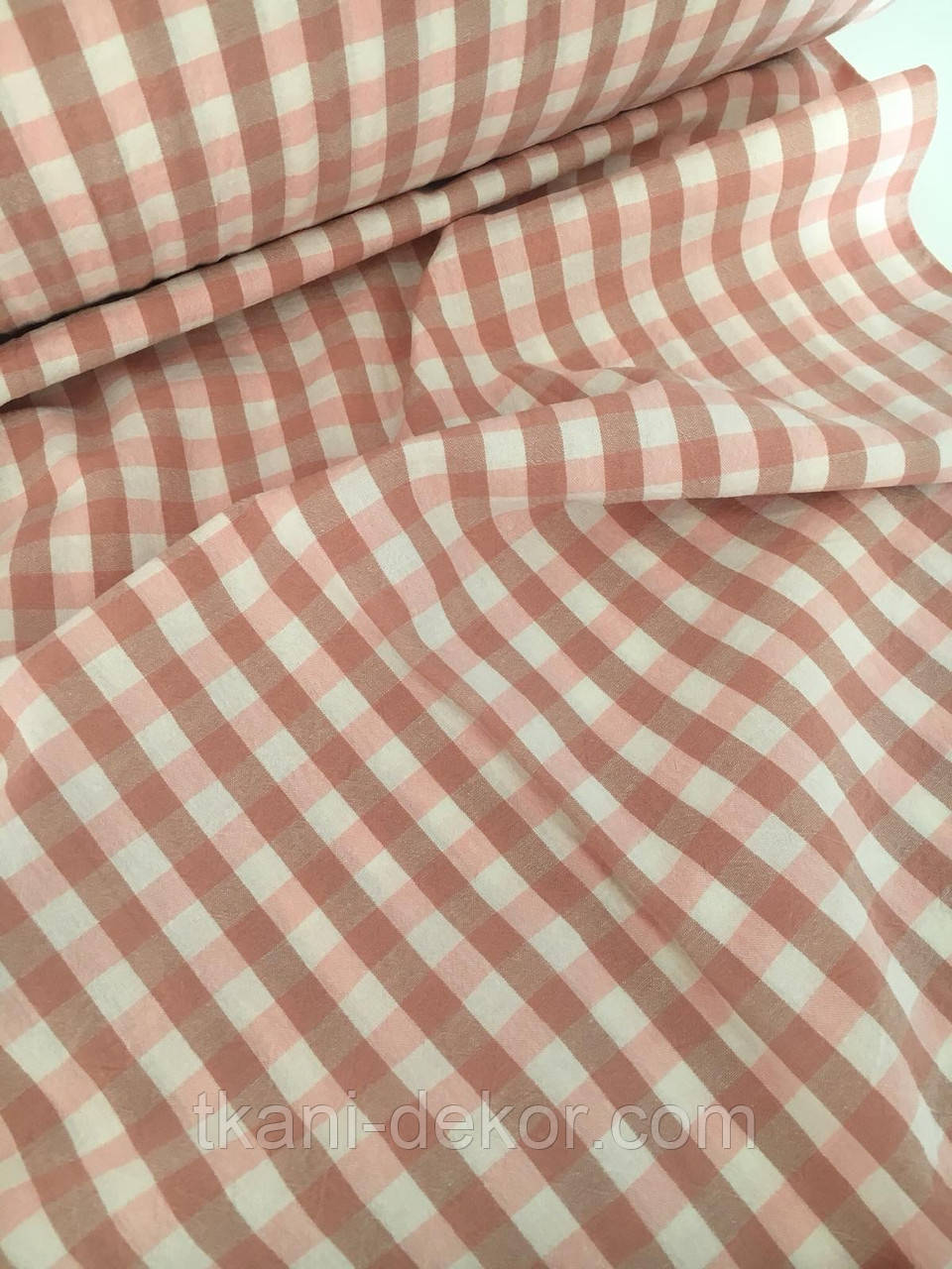 Варена бавовна, клітинка пудрово-бежева дрібна (ширина 250см, 120г/м2), фото 1